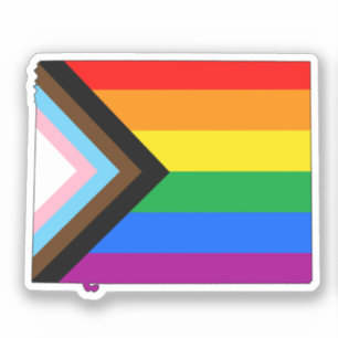 Pegatina Orgullo del Progreso LGBTQ Wyoming