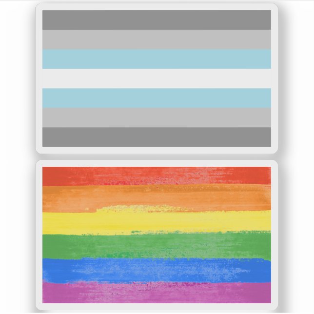 Pegatina Orgullo demiboy (Anverso)