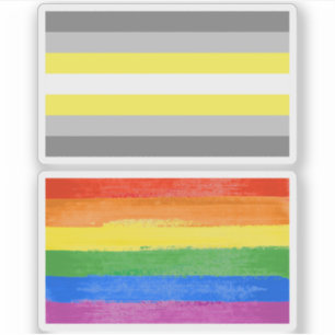 Pegatina Orgullo demigénero