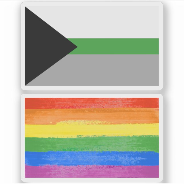 Pegatina Orgullo Demiromántico (Anverso)