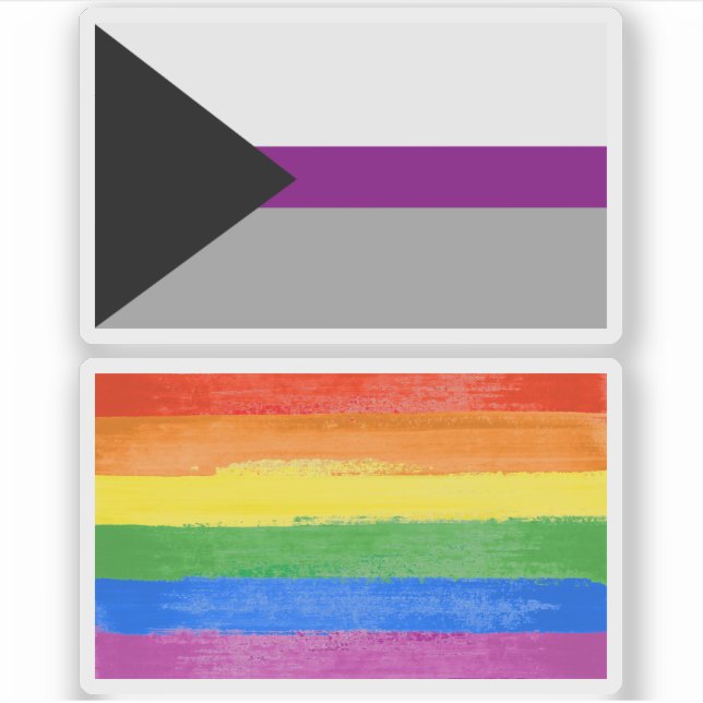 Pegatina Orgullo demisexual (Anverso)