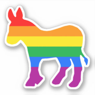 Pegatina Orgullo Demócrata LGBTQ