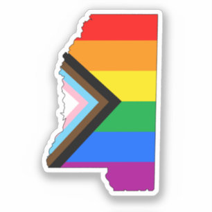 Pegatina Orgullo estatal de Mississippi Orgullo del progres