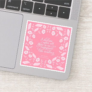 Pegatina Orgullo floral y prejuicio Jane Austen Bookish Cit