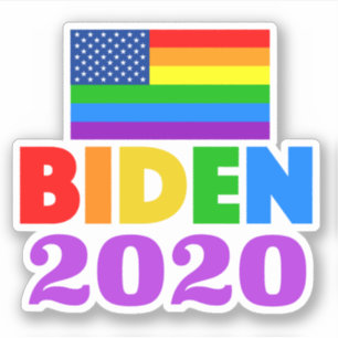 Pegatina Orgullo gay arcoiris Biden 2020