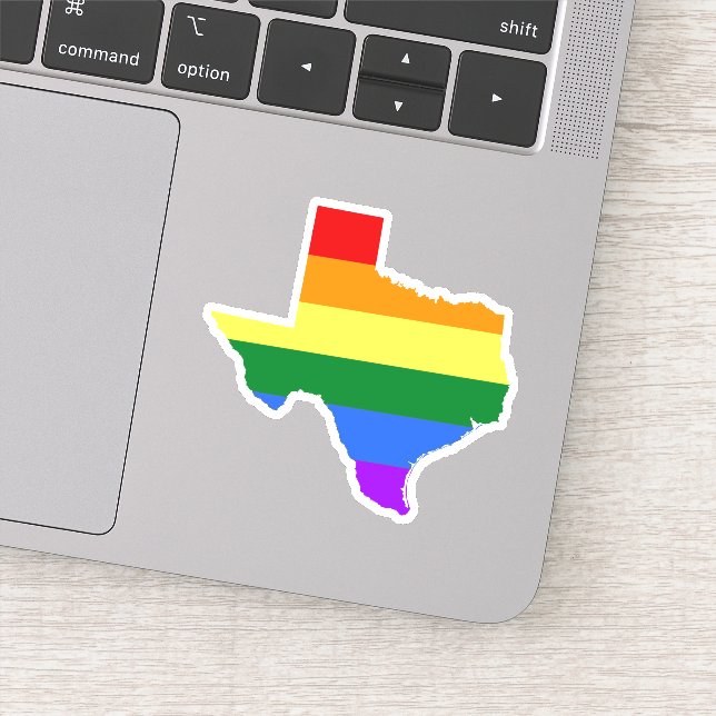 Pegatina Orgullo gay | Arcoiris de Texas (Detalle)