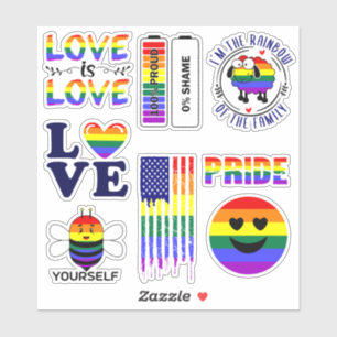 Pegatina Orgullo gay LGBT Vegan