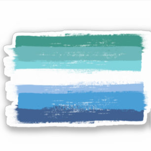 Pegatina ORGULLO GAY MASCULINO PINTADO - Azul claro