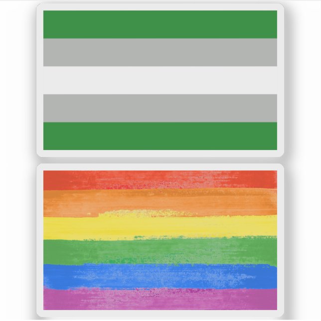 Pegatina Orgullo Grisromántico (Anverso)