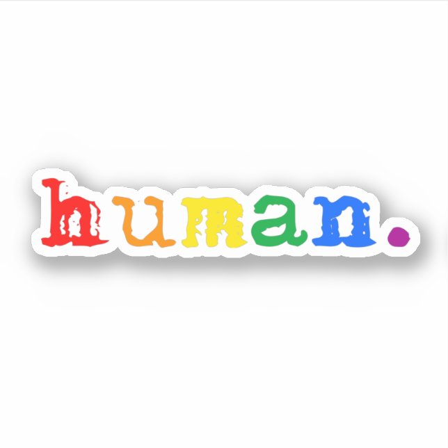 Pegatina Orgullo Humano (Anverso)