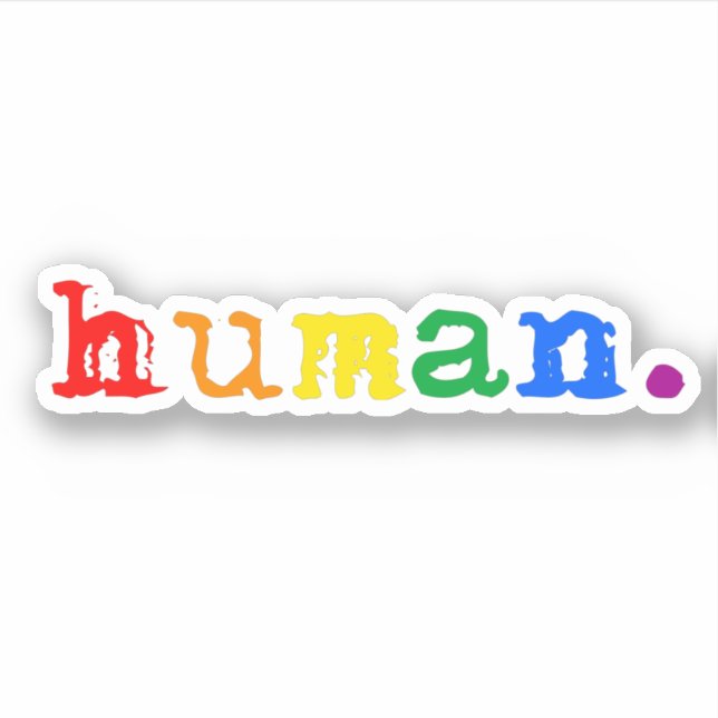 Pegatina Orgullo Humano (Anverso)
