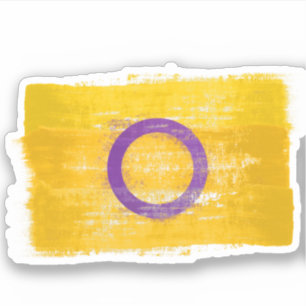 PEGATINA ORGULLO INTERSEXUAL PINTADO
