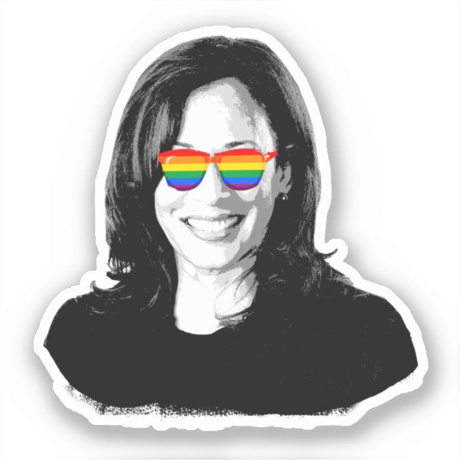 Pegatina Orgullo Kamala Harris (Anverso)