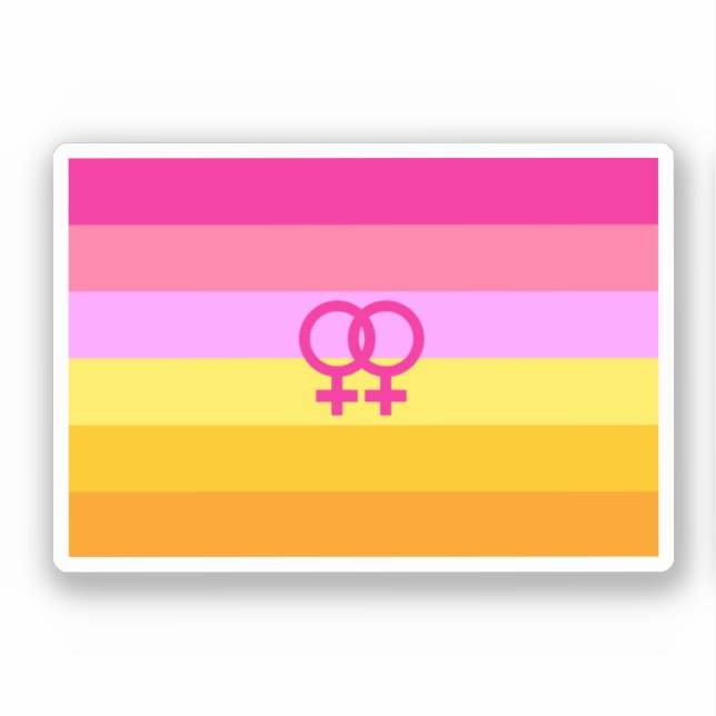 Pegatina Orgullo Lesbiana Dawn WLW (Anverso)