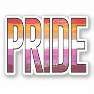 Pegatina Orgullo Lesbiano Palabra
