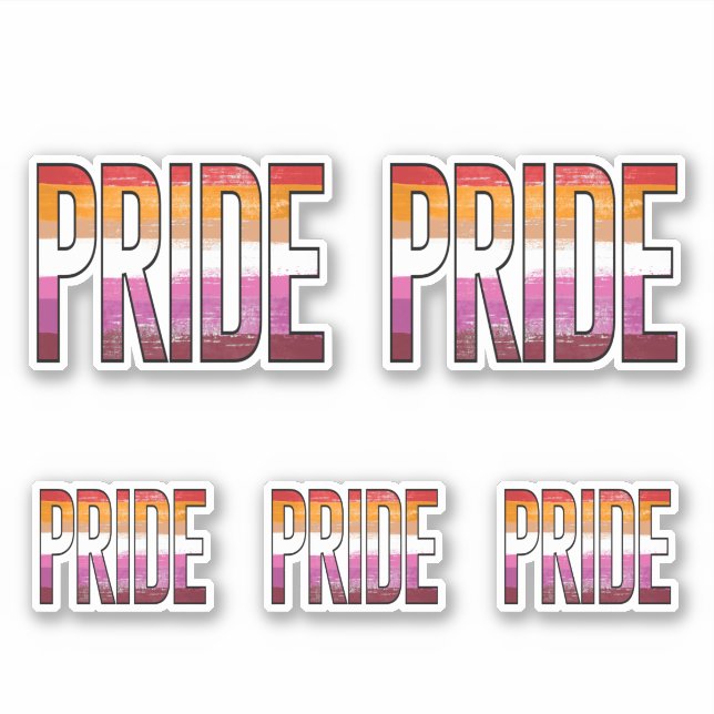Pegatina Orgullo Lesbiano Palabra (Anverso)