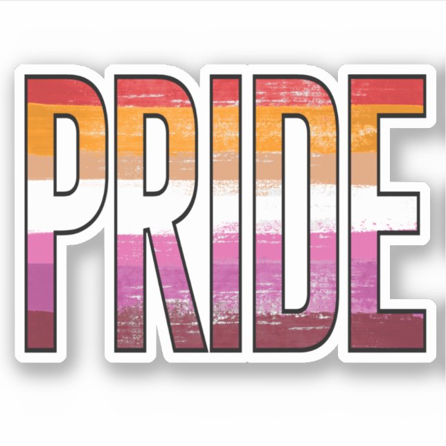 Pegatina Orgullo Lésbico Palabra (Anverso)