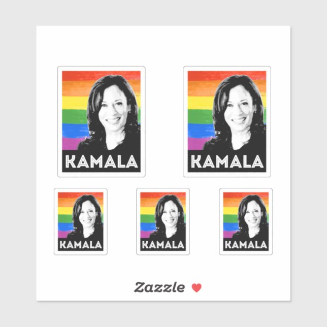 Pegatina Orgullo LGBT Kamala Harris (Hoja)