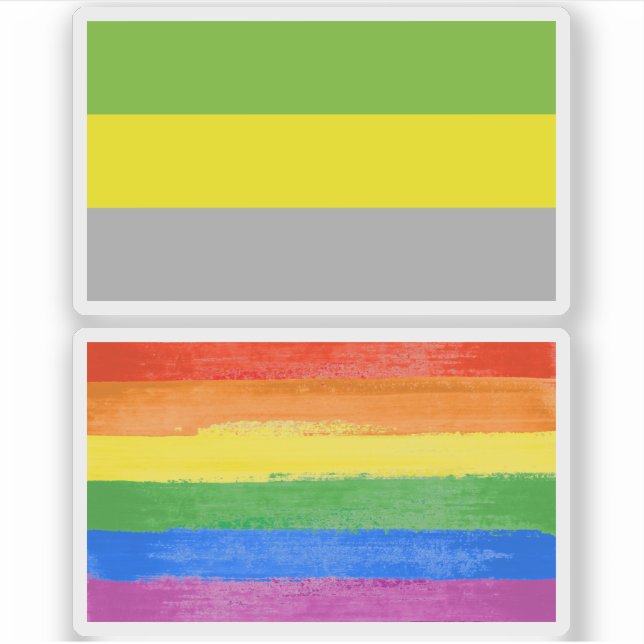 Pegatina Orgullo litromántico (Anverso)