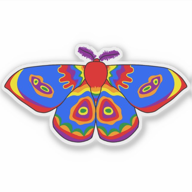 Pegatina Orgullo Moth (Anverso)