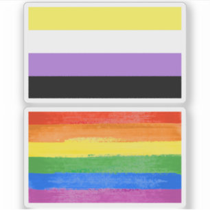 Pegatina Orgullo no binario