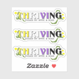 Pegatina Orgullo no binario pujante