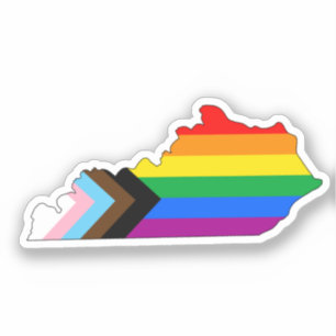 Pegatina Orgullo progresista LGBTQ de Kentucky