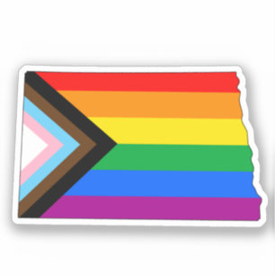 Pegatina Orgullo progresista LGBTQ de orgullo estatal de Da