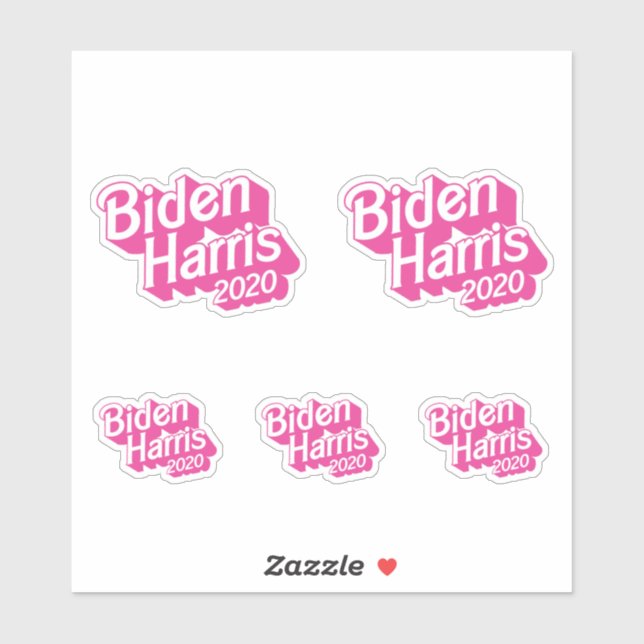 Pegatina Orgullo rosa Biden Harris 2020 (Hoja)