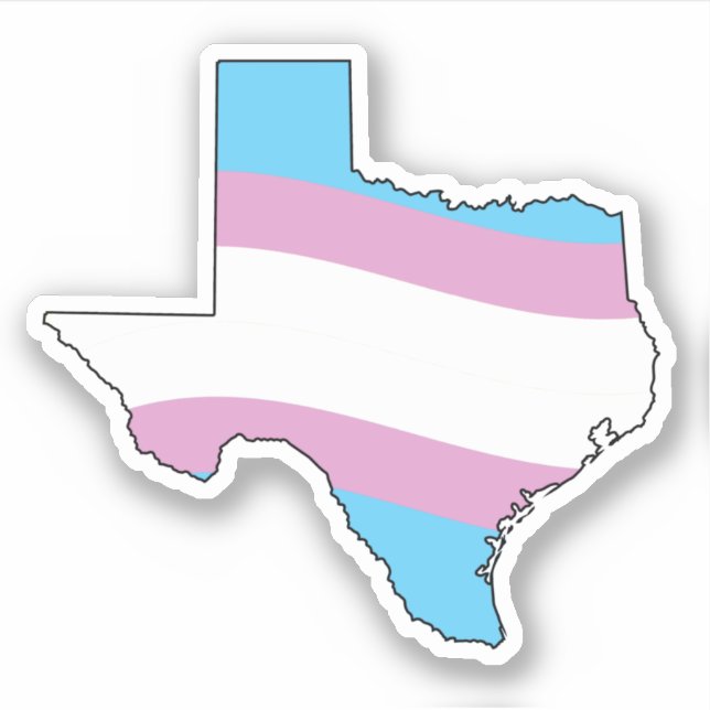 Pegatina Orgullo Trans de Texas (Anverso)