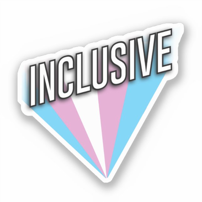 Pegatina Orgullo Trans Explosión - Inclusivo (Anverso)
