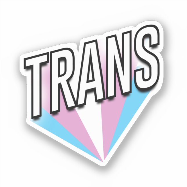 Pegatina Orgullo Trans Explosión Trans (Anverso)