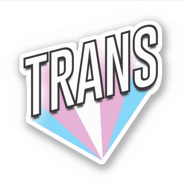 Pegatina Orgullo Trans Explosión Trans (Anverso)