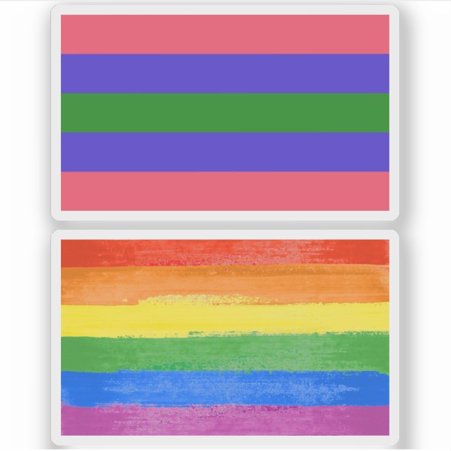 Pegatina Orgullo Trigénero (Anverso)