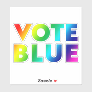 Pegatina Orgullo "Vote azul" lgbtq lgbt colores arcoiris