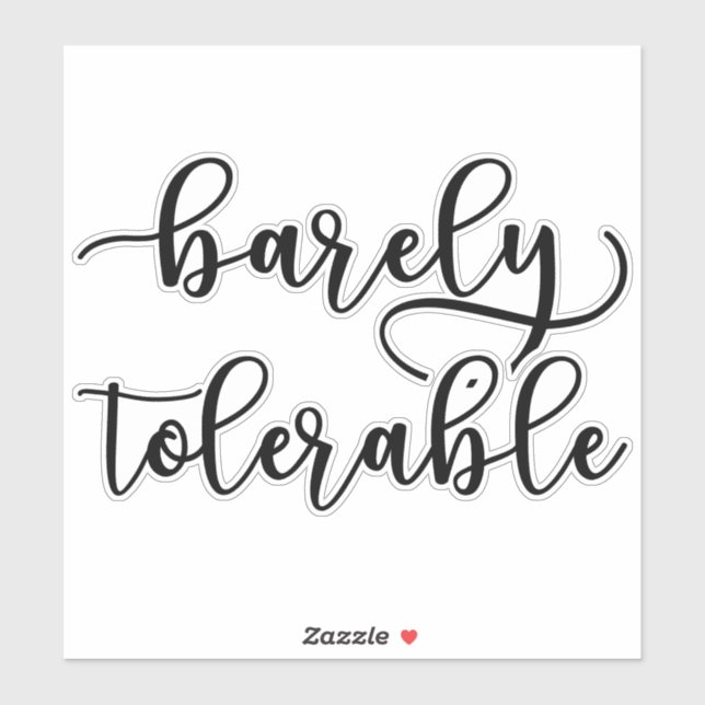 Pegatina Orgullo Y Prejuicio - Apenas Tolerable (Hoja)