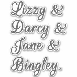 Pegatina Orgullo y prejuicio Parejas I