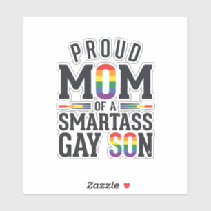 Pegatina Orgullosa madre de un hijo gay descarado camiseta