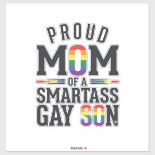 Pegatina Orgullosa madre de un hijo gay descarado camiseta 
