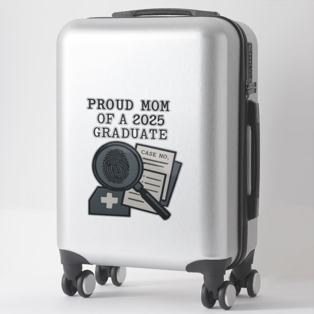 Pegatina Orgullosa madre del estilo de detectives de crimin (Maleta)