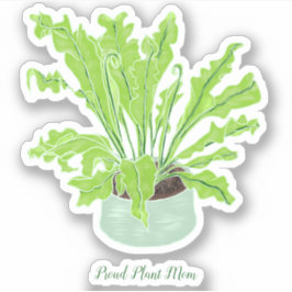 Pegatina Orgullosa Mamá de Planta - helecho nido de pájaro