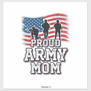 Pegatina Orgullosa Mamá del Ejército Camiseta Militar Patri