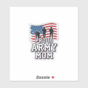 Pegatina Orgullosa Mamá del Ejército Camiseta Militar Patri