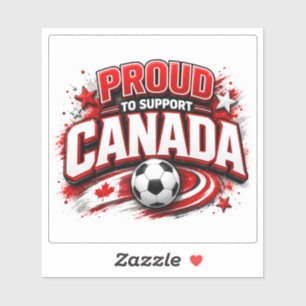 Pegatina ORGULLOSO DE APOYAR A CANADÁ Fanático de Fútbol