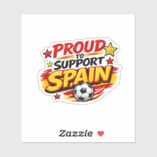 Pegatina ORGULLOSO DE APOYAR A ESPAÑA Hincha España Patri