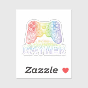 Pegatina Orgulloso Gaymer, juego del orgullo gay