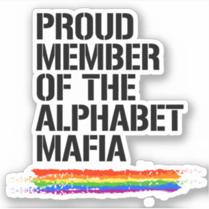Pegatina Orgulloso Miembro de la Mafia del Alfabeto
