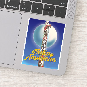 Pegatina Orgulloso nativo americano