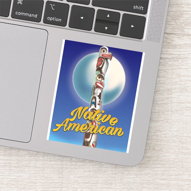 Pegatina Orgulloso nativo americano (Detalle)