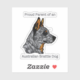 Pegatina Orgulloso padre de un perro salvavidas australiano